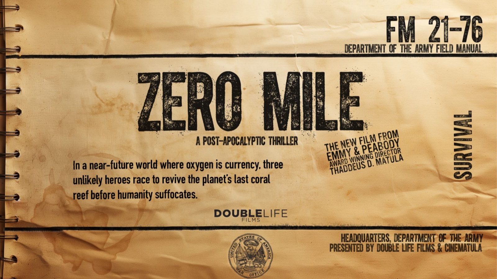 ZERO MILE post-apocalyptic thriller key art